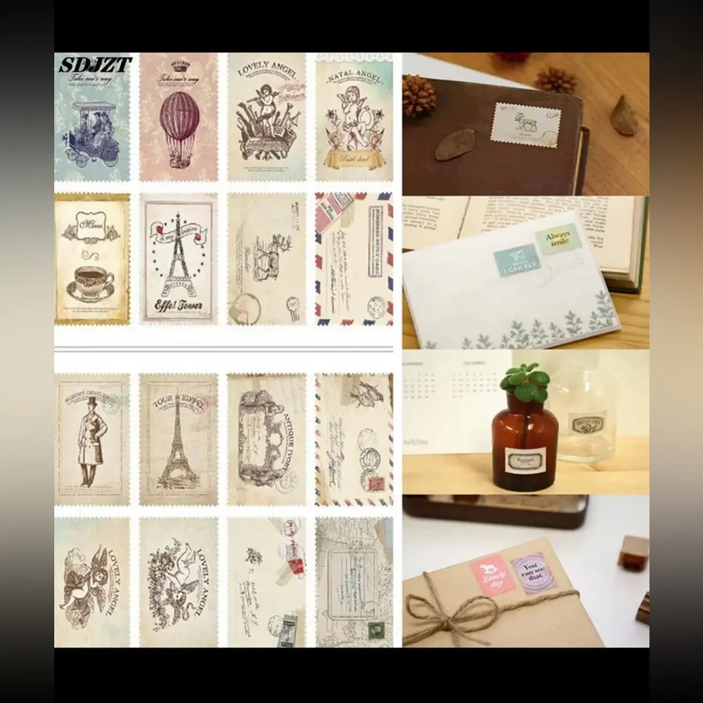 $1 VINTAGE STAMP STICKERS. $1 WITH ANY $10 ORDER OR MORE